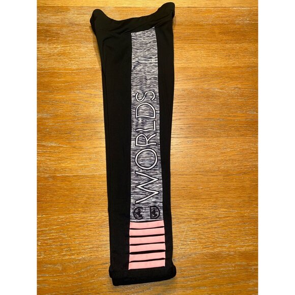 Varsity Spirit Athletic Leggings With Side Panel & Pink Strap Details - Picture 6 of 6